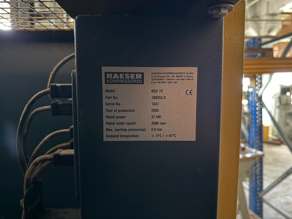Kaeser BSD 72 screw compressor