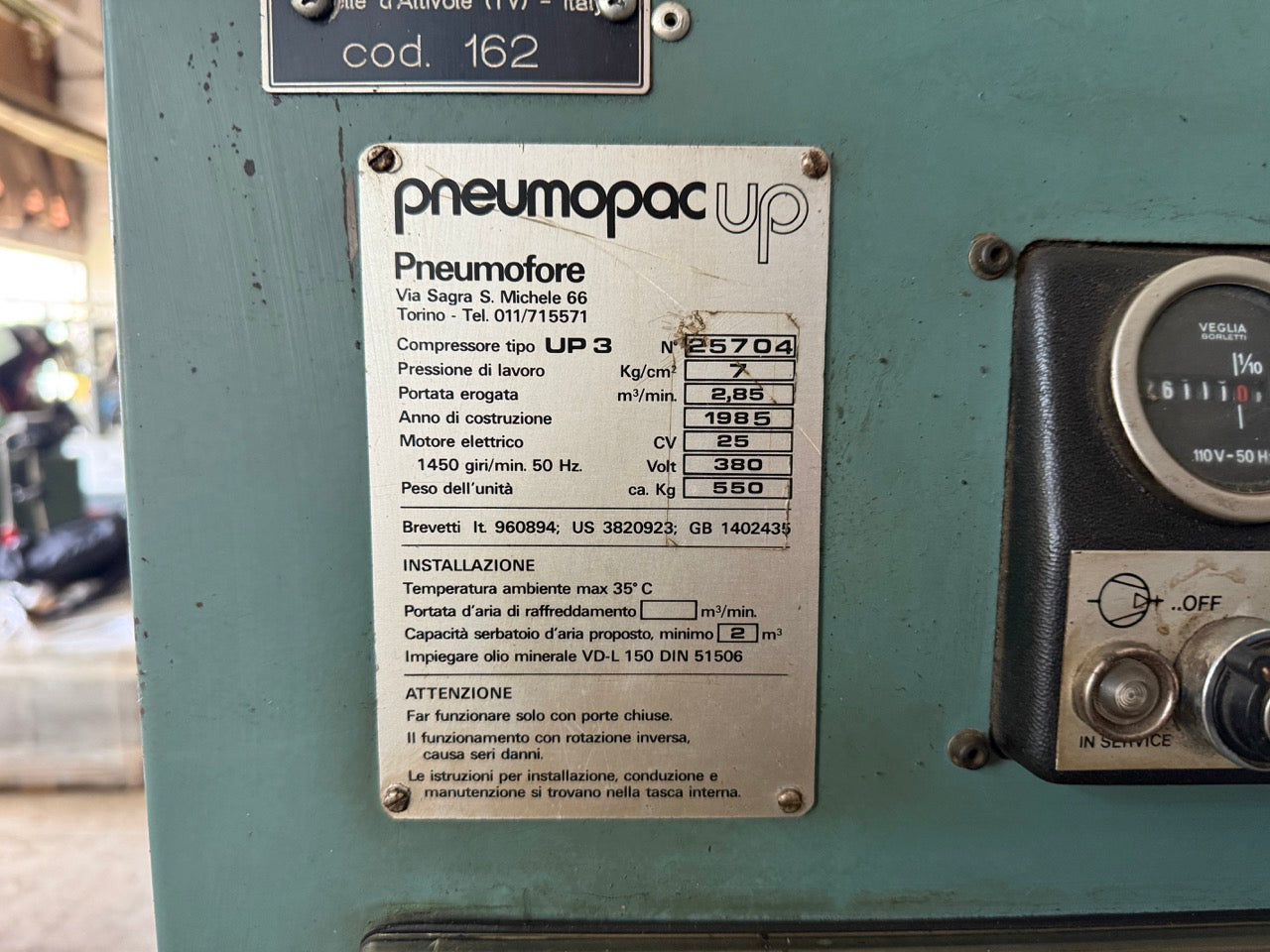Pneumopac UP rotaty air compressor
