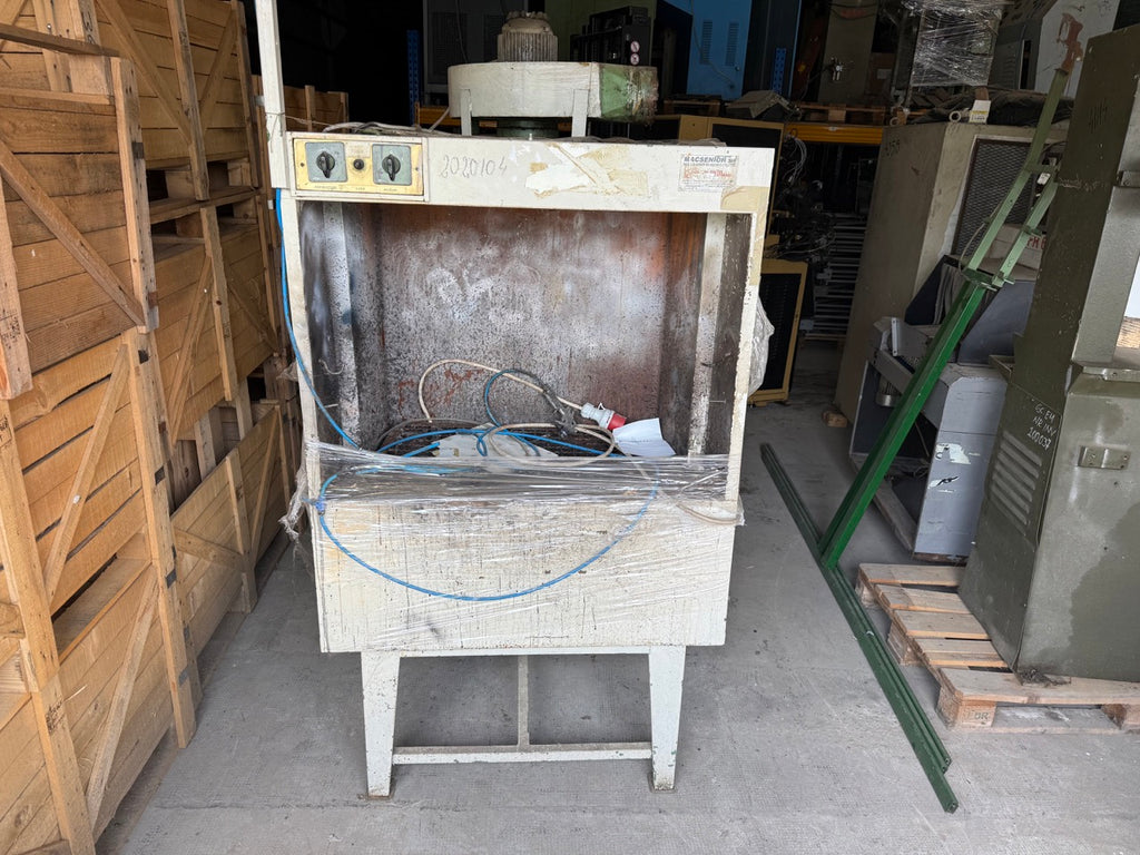 Adhesive spraying booth