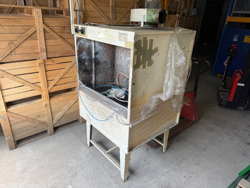 Adhesive spraying booth