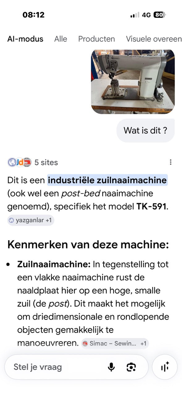 Ta King TK 591 industrial postbed stitching machine
